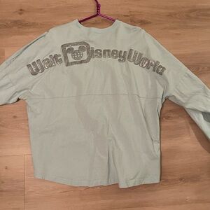 Walt Disney World Spirit Jersey Light Blue Glitter Size Large